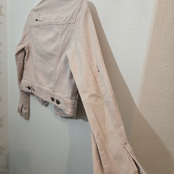 Free People Light Pink Jean Jacket - Picture 9 of 13
